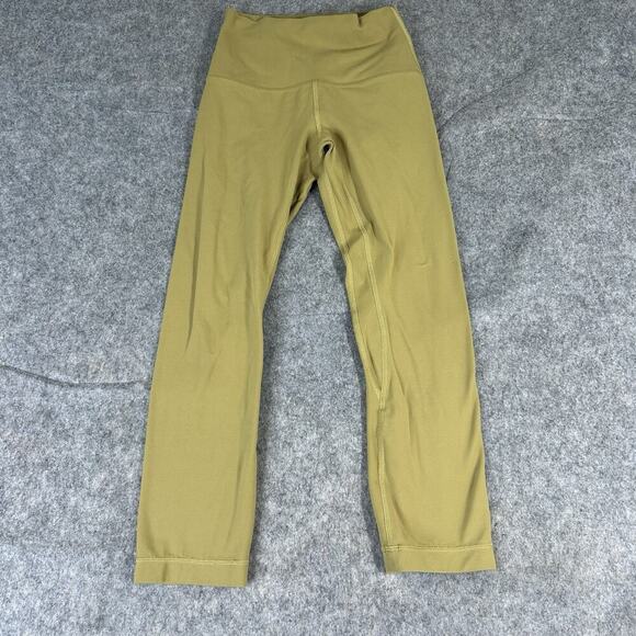 Lululemon Align High Rise Cropped Leggings Women’s 2 21" Bronze Green LW6BDTS - Picture 1 of 9